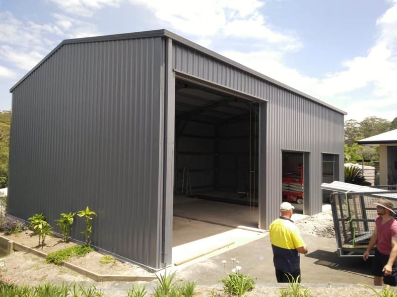 Large Grey Custom Shed Design. A Manually Designed Bespoke Shed
