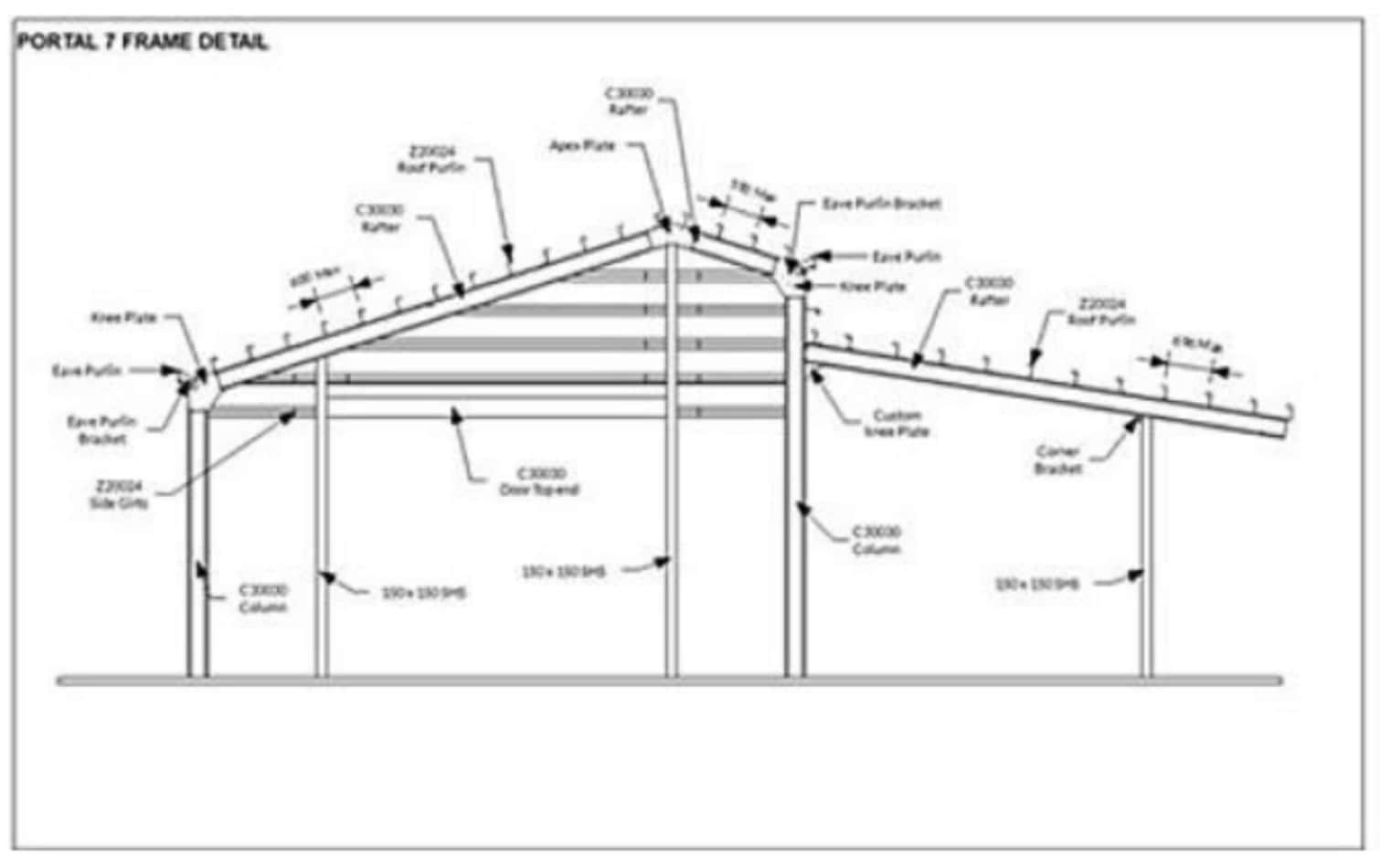 Annotated plans for a one off shed design