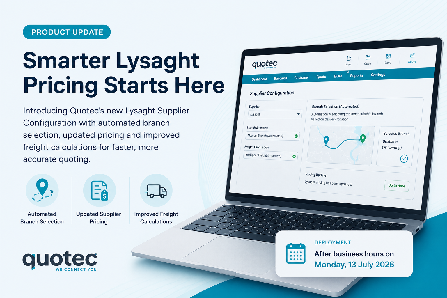 Introducing Smarter Lysaght Supplier Configuration